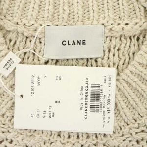 CLANE 22SS SLAB NOSLEEVE KNIT TOPS ニットベスト ノースリーブ リネン混 2 アイボリー