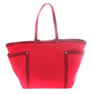 LANVIN en Bleu トートバッグ キャンバス 赤 レッド