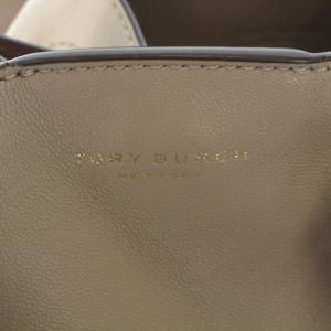 TORY BURCH ショルダーバッグ 巾着 レザー ベージュ 白 ホワイト