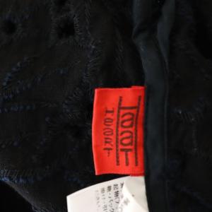 ISSEY MIYAKE レース トップス カットソー 半袖 刺繍 総柄 2 黒 ブラック 紺 ネイビー