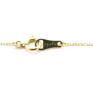 agete ブレスレット クロス 十字架 ストーン K18 0.03ct イエローゴールド