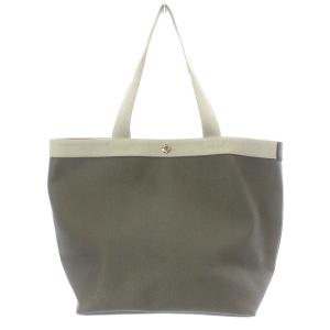 22年 708GP コーテッドキャンバススクエアトートA4サイズ ML グラニ×シルバー