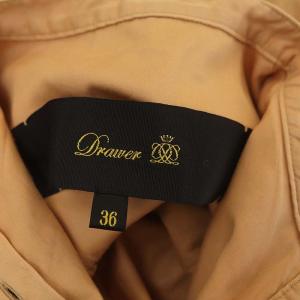 Drawer フリル半袖ワンピース ロング 36 スモークオレンジ