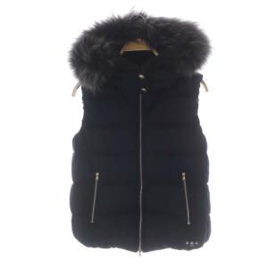 LUSERA ダウンベスト フード ファー ジップアップ 02 ネイビー