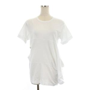 AD2022 オープンデザイン カットソー 変形プルオーバー 半袖 S 白 ホワイト