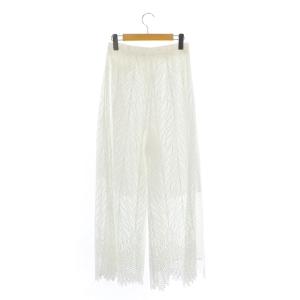 Diagram GRACE CONTINENTAL 21SS シフォンレイヤードパンツ ワイドパンツ レース 36 白 ホワイト