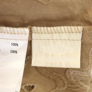 GRACE CONTINENTAL 21AW カットワークフリルノースリーブブラウス 刺繍 36 べージュ