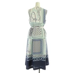 Grace Class 21SS マリンスカーフプリントワンピース ロング ミモレ丈 36 マルチカラー