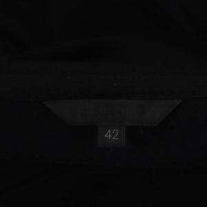 TO BE CHIC ジップアップパーカー 長袖 フード ミドル パール 42 黒 ブラック