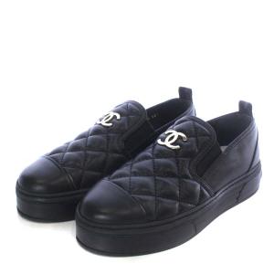 G39180 マトラッセ ココマーク スリッポン プラットフォーム レザー 25cm ブラック