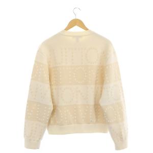 LOUIS VUITTON 1AAXCL チャンキーストライプ プルオーバーニット ロゴボタン S アイボリー