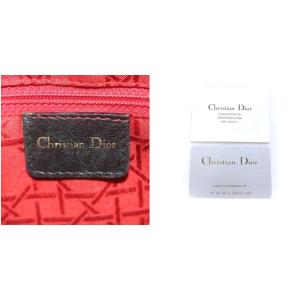 Christian Dior レディディオール カナージュ ハンドバッグ レザー ブラック