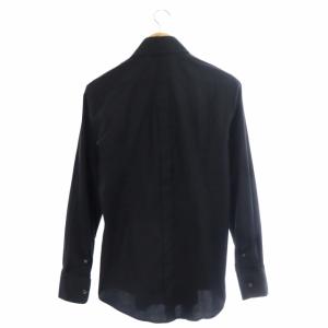 DOLCE&GABBANA コットンレギュラーカラーシャツ 長袖 15 1/2 39 黒 ブラック