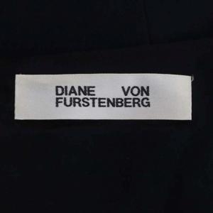 DIANE von FURSTENBERG 長袖 ワンピース ロング ベルト付き 6 紺 ネイビー