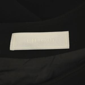 CELFORD アシメショルダーフリルワンピース ロング ノースリーブ 36 黒 ブラック