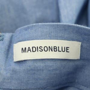 MADISONBLUE TUCK VOLUME SKIRT フレアスカート ロング タック バックテール リネン混 01 S ライトブルー