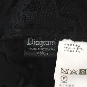 Diagram GRACE CONTINENTAL スターレーストップ カットソー 長袖 Vネック 36 黒 ブラック