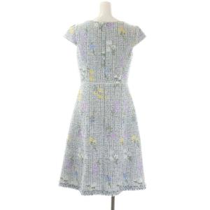 TOCCA ツイードワンピース フラワー刺繍 ラメ 0 マルチカラー