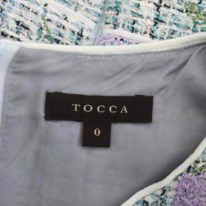 TOCCA ツイードワンピース フラワー刺繍 ラメ 0 マルチカラー