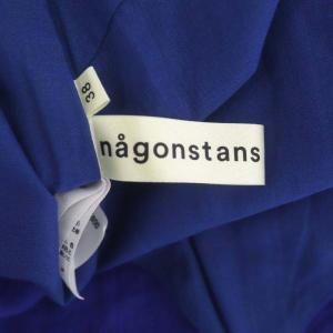 nagonstans ローン1キャミドレス ワンピース ロング Vネック コットン 38 青 ブルー