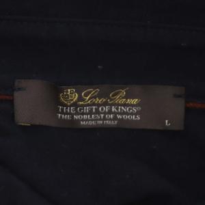 Loro Piana ポロシャツ 半袖 プルオーバー ウール L 紺 ネイビー