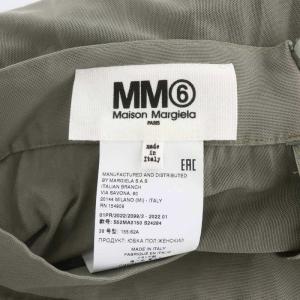 Maison Margiela エムエムシックス MM6 22SS シアースカート プリーツ ロング フレア 38 グレー S52MA0150