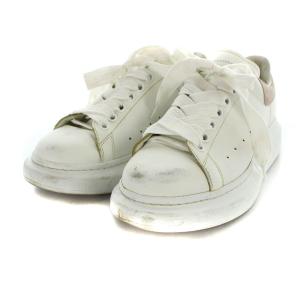 Alexander McQueen スニーカー プラットフォーム レザー 39 26cm 白 ホワイト ピンク
