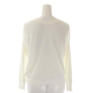 Diagram GRACE CONTINENTAL ルーズニットカーディガン Vネック 長袖 36 白 ホワイト