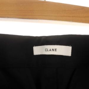 CLANE 22AW CENTER LINE BOOT CUT PANTS パンツ ブーツカット センターシーム ストレッチ 2 黒 ブラック
