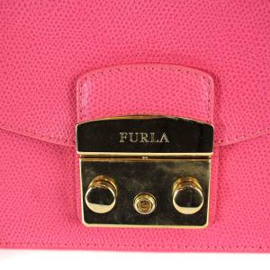 FURLA メトロポリス ショルダーバッグ チェーンショルダー レザー ピンク