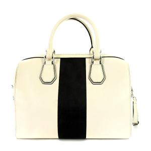 MICHAEL KORS ミニボストンバッグ ショルダーバッグ 2way レザー 白 ホワイト 黒 ブラック 30S7SIJU2L