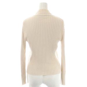 23区 21SS ストレッチリブハイゲージ プルオーバー ニット カットソー 長袖 32 ピンクベージュ