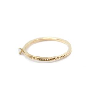 agete リング 指輪 K10 0.08ct 7号 イエローゴールド