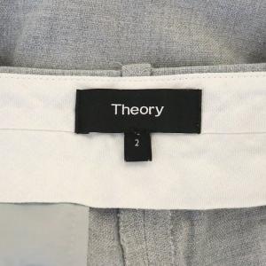 Theory 21SS STRETCH CANVAS TREECA 4N スラックス パンツ テーパード ストレッチ 2 ライトグレー