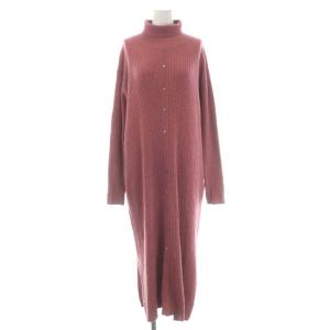 Ameri VINTAGE LAYERED KNIT DRESS 二点セット ワンピース リブニット タートルネック 長袖 ロング ジャケット クロップド