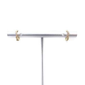 agete イヤリング K10 ダイヤモンド イエローゴールド