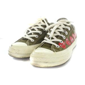CONVERSE PLAY Comme des Garcons Multi Heart Green スニーカー キャンバス 22cm カーキ