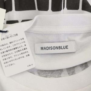 MADISONBLUE POCKET TEE HARD TWIST Tシャツ カットソー 半袖 バックプリント コットン 01 白 ホワイト 黒 ブラック