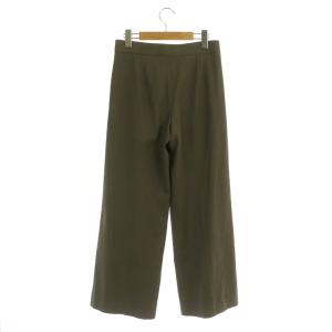 Theory BOSHELL TERENA SL ワイドパンツ ジップフライ リネン混 00 ダークカーキ