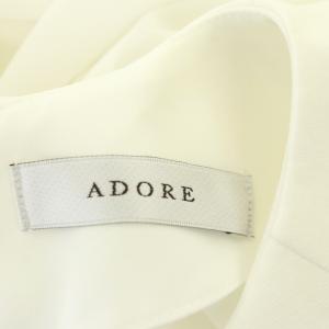 ADORE プレミアムコットンバックボタンカットソー 七分袖 ドルマンスリーブ 38 白 ホワイト
