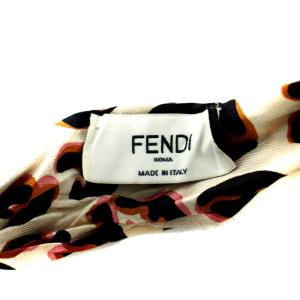 FENDI ラッピー リボンスカーフ レオパード柄 マルチカラー OH