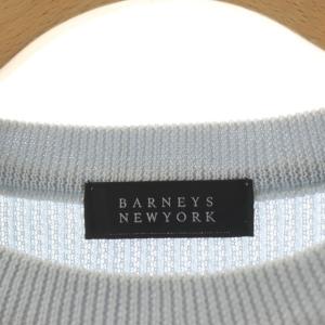 BARNEYS NEW YORK ニット カットソー チュール コンビネーション 長袖 38 ライトブルー