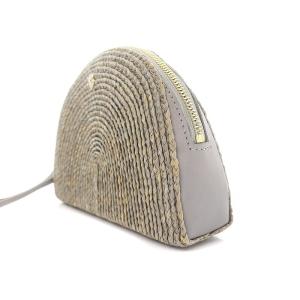 HELEN KAMINSKI LINA POCHETTE S ポシェット ポーチ ラフィア レザー エクリプスメランジ フロスト