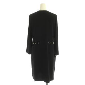 agnes b. スナップボタン ロングカーディガン 長袖 ストレッチ 1 黒 ブラック