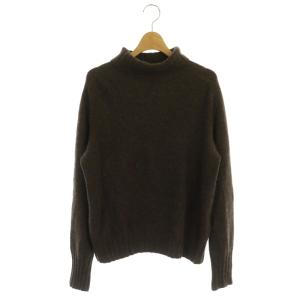 カシミヤ タートルネック ニット セーター 長袖 2 ダークブラウン