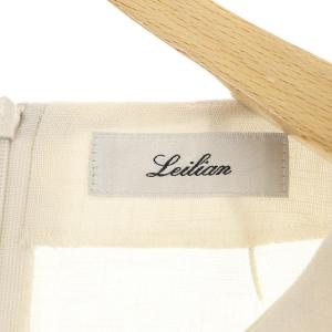 Leilian ベルスリーブ ブラウス 七分袖 スリット 9 ライトベージュ