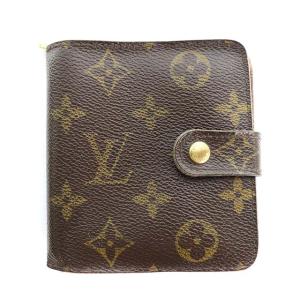 コンパクトジップ モノグラム 二つ折り財布 茶 ブラウン M61667