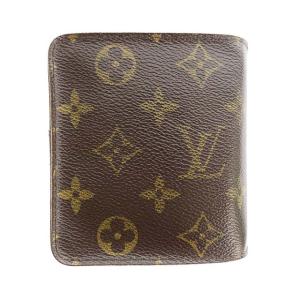 LOUIS VUITTON コンパクトジップ モノグラム 二つ折り財布 茶 ブラウン M61667