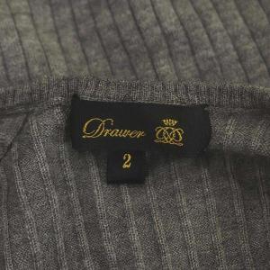 Drawer 18G リブクルーネックニット セーター 長袖 プルオーバー 2 グレー