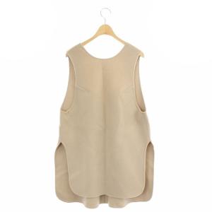 ENFOLD 21AW シャルムダブルフェイス プルオーバー ロングベスト ウール 38 ライトベージュ